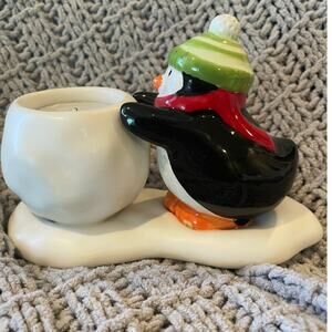 Hallmark Penguin with a Snowball Tealight